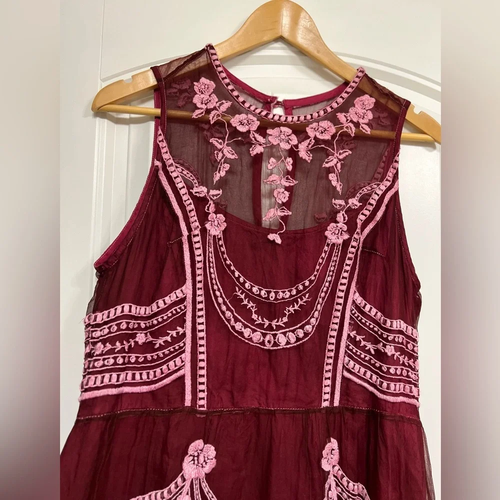 DYED BHLDN x Anthro Anissa White Silk Dress - Picture 3 of 9